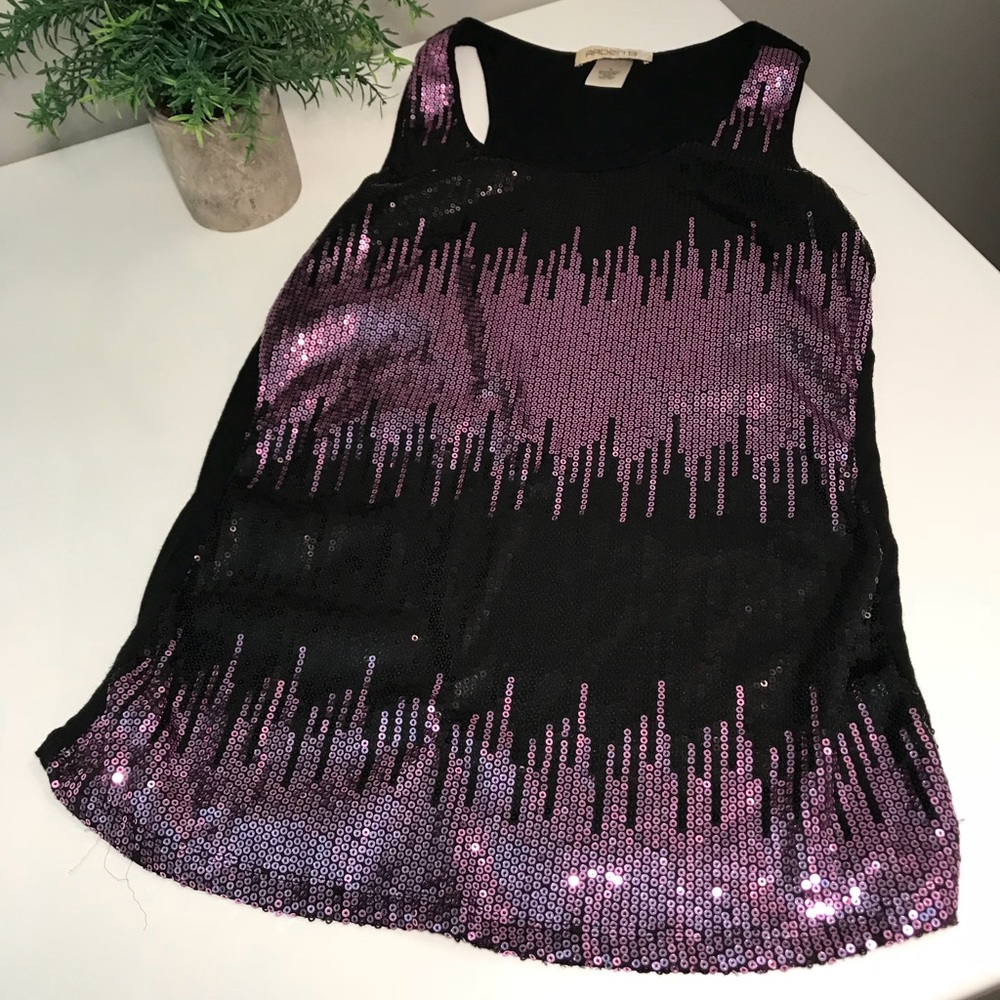 Super sparkly racerback tank.